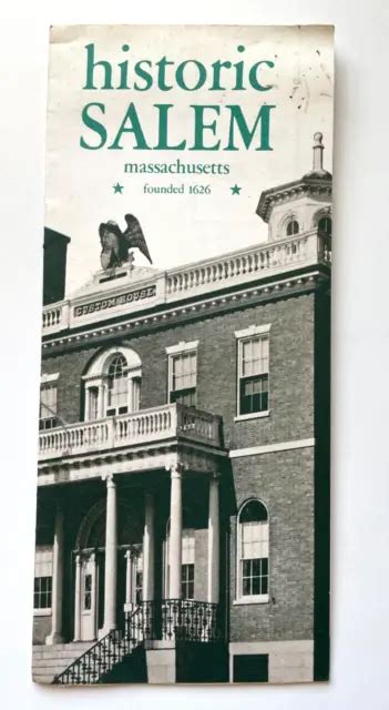 Salem Massachusetts 1960s Brochure Map Photos Historic Places 725