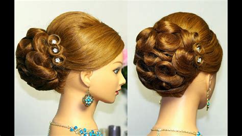 Great for rich, solid colored hair, this classic updo with a modern touch shows what perfection really looks like. Prom hairstyle for long hair. Bridal updo - YouTube