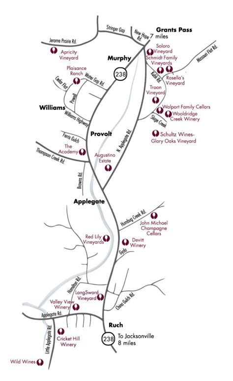 Map The Applegate Wine Trail 19 Wineries In Southern Oregon