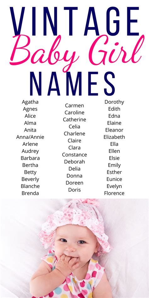 100 Old Fashioned Baby Girl Names Popular Uncommon Grandma Chic Artofit