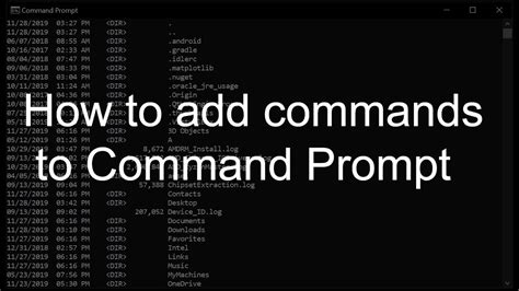 How To Add Commands To Command Prompt Youtube