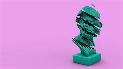 Download Aesthetic Bust Vaporwave Pink Aesthetic Artistic Glitch Hd