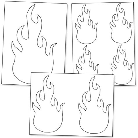 flame template printout clipartsco