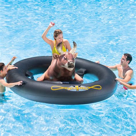 Intex Inflatabull Bull Riding Inflatable Swimming Pool Lake Fun Float