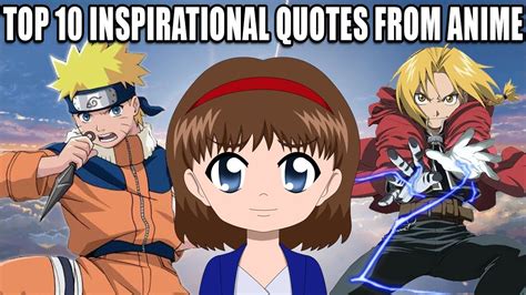 Top 10 Inspirational Quotes From Anime Youtube