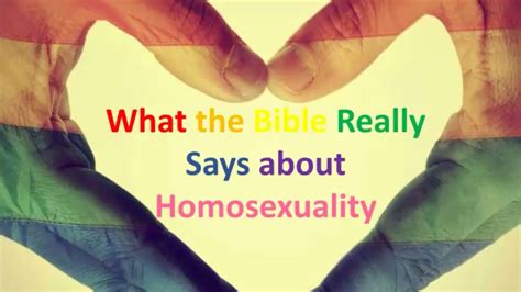 What The Bible Really Says About Homosexuality Youtube