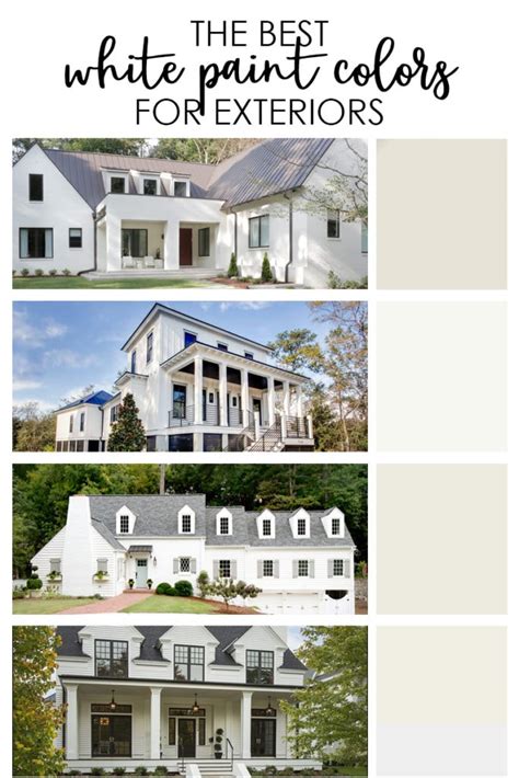 The best white exterior paint colors for your house in 2021 the zhush from i2.wp.com if you are painting brick or even siding, give benjamin moore white dove a try. The Best Exterior White Paint Colors - Life On Virginia Street