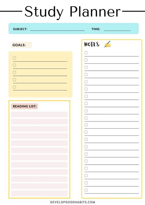 27 Free Study Plan Templates To Edit Download And Print