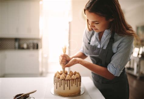 Chef Making A Cake At Home Jacob Lund Photography Store Premium
