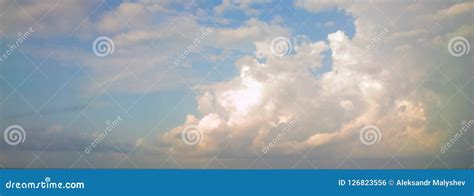 Cumulus Clouds Over The Sea Stock Photo Image Of Cumulus Lake 126823556