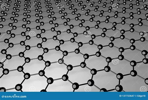 Carbon Grid Graphene Atomic Structure For Nanotechnology Background