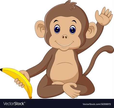 Cute Cartoon Monkey Vector Hd Images Vector Cartoon Illustration Of