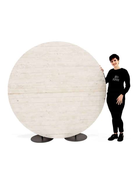 Circular Backdrop Whitewashed 2m Eph Creative Event Prop Hire