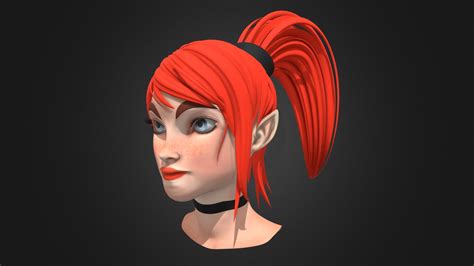 Stylized Head And Hair Download Free 3d Model By Ameer Studio Uchiha