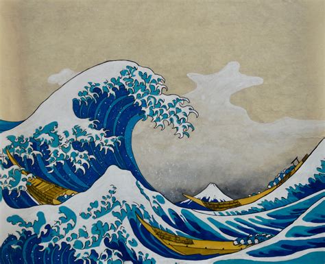 Traditional Japanese Painting The Great Wave Off Kanagawa Etsy Australia