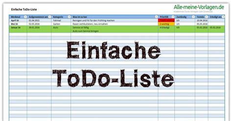 These templates demonstrate using icon sets to display priorities, using conditional formatting to display a progress bar, creating a gantt using using a stacked bar. Einfache ToDo-Liste Download | Freeware.de