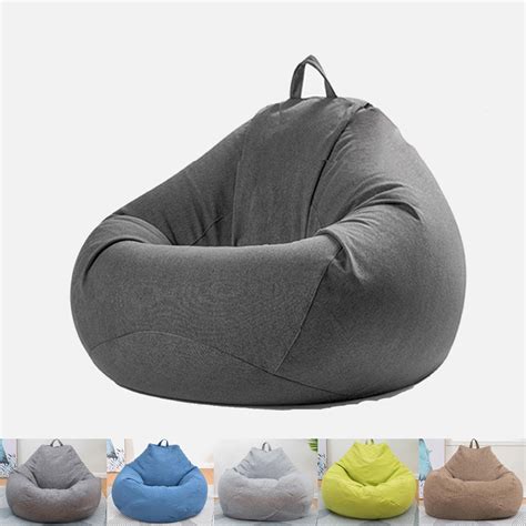 When you think of a bean bag chair. Extra large bean bag chair lazy sofa cover indoor outdoor ...