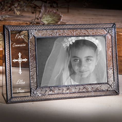 First Communion T Picture Frame Personalized Stained Glass Etsy