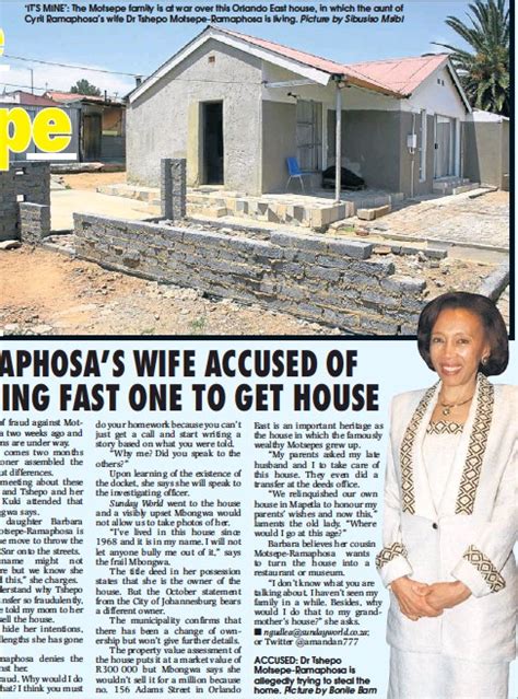 Wife of tshivhase samuel ramaphosa mother of cyril ramaphosa and private. PressReader - Sunday World: 2012-11-11 - Mot­sepes in ...