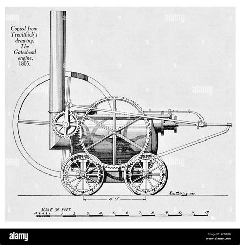 Steam Engine Boiler Drawing High Resolution Stock Photography And
