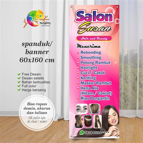 Spanduk Banner Berdiri Salon Lazada Indonesia