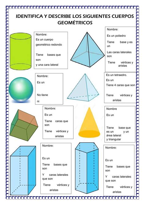 Cuerpos Geom Tricos Worksheet For De Primaria Material Didactico Para Matematicas Que Son