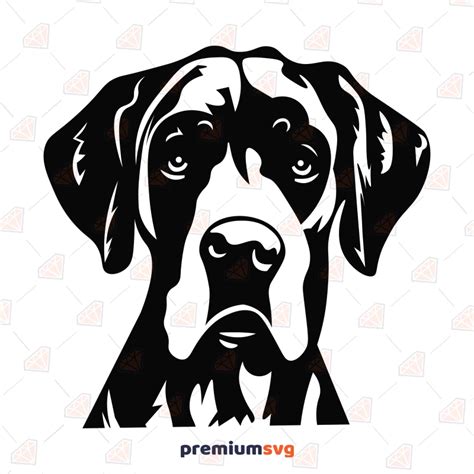 Great Dane Face Svg Dog Silhouette Files Premiumsvg