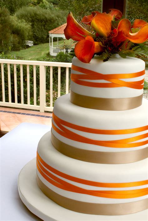 Whisk the cake flour, baking powder, baking soda, and salt together. Orange Lily Cake | Orange wedding cake, Beautiful wedding ...