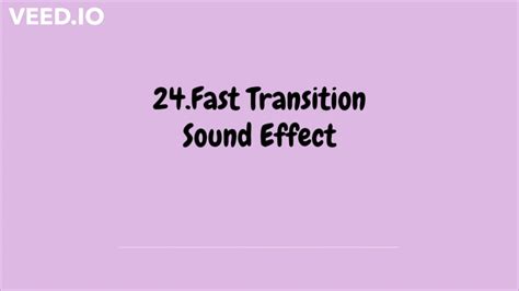 Fast Transition Sound Effect Youtube