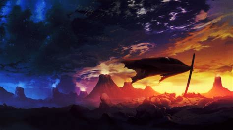 K Scenery Sunset Anime Wallpapers Wallpaper Cave