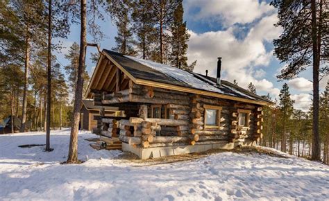 Finland Lapland Nellim Log Cabin Rth House In The Woods Log Homes