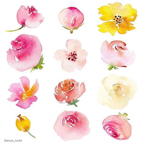 Simple And Pretty Loose Flowers By Artist Enya Todd Please Make Sure To Visi In 2020 With
