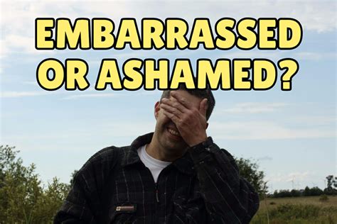 Difference Between Embarrassed And Ashamed Espresso English