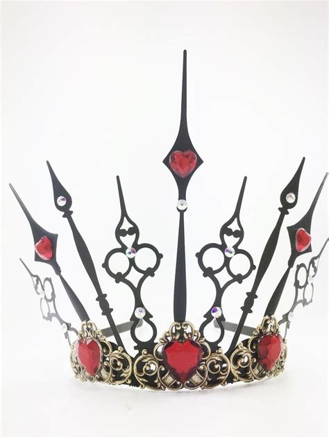 Queen Of Hearts Crown Tiara Evil Queen Tiara Steampunk Crown