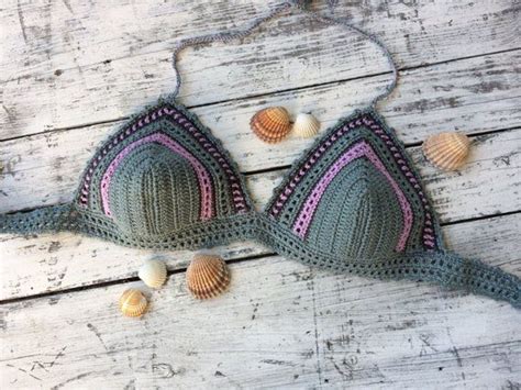 Crochet Bikini Triangle Bikini Boho Swimwear In 2021 Crochet Bikini