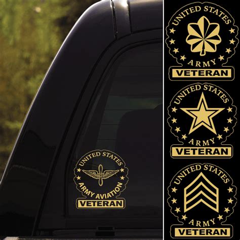 Us Army Insignia Veteran Clear Stickers