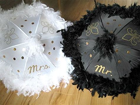 Second Line Wedding Umbrellas Mr And Mrs Set Of 2 New