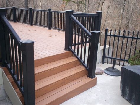 Deck Railing With Black Visit Many Deck Railing Ideas Awoodrailing Com S Of