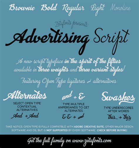 Advertising Script Font By Zetafonts Fontspace