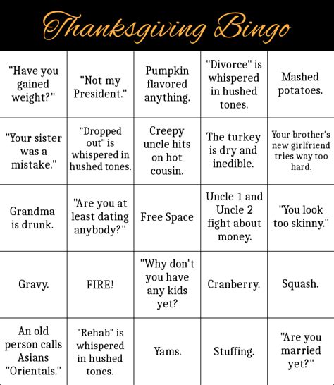 Thanksgiving is a traditional holiday celebrated in north america (the united states of america and canada), and roughly corresponding to the various. Thanksgiving Bingo