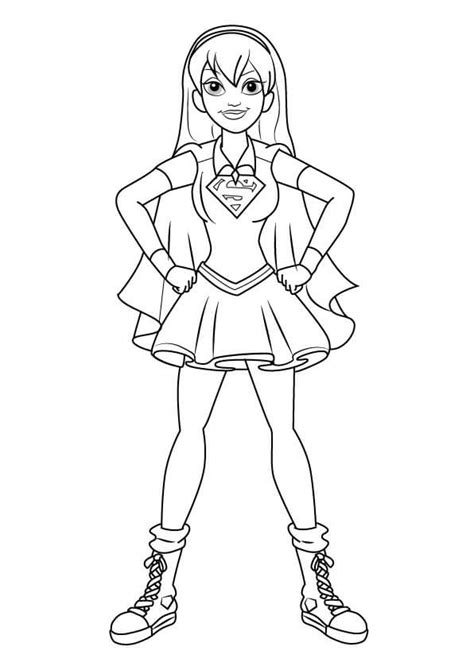 Chibi Supergirl Coloring Pages Coloring Pages