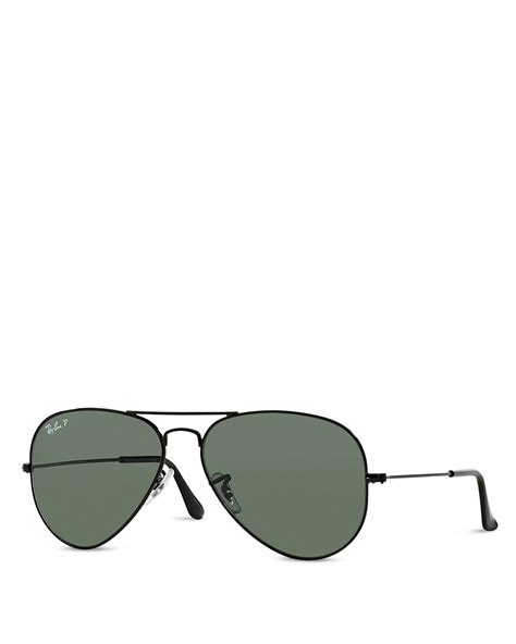 Ray Ban Original Polarized Aviator Sunglasses In Black Lyst