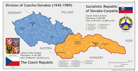 Tjeckoslovakien Karta Karta