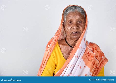 Portrait Of An Old Woman Senior Indian Woman Stock Image Image Of Isolated Aging
