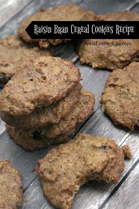 Combine flour, baking powder, and salt, and add alternately to sugar mixture with milk and vanilla. Raisin Bran Cereal Cookies Recipe. If you like raisin bran ...