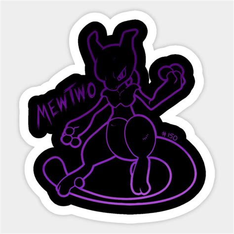 Glowing Mewtwo Mewtwo Sticker Teepublic