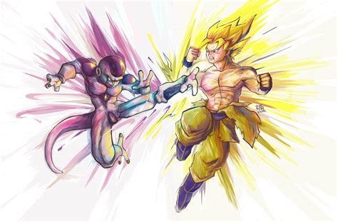 Frieza Vs Goku By K Hots On Deviantart
