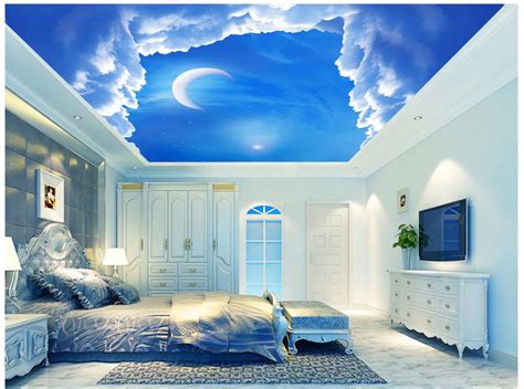 Ceiling murals, ceiling wall murals & ceiling wallpaper. Customized 3d ceiling murals wallpaper Dream sky moon moon ...