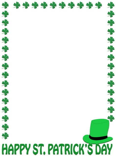 Free St Patricks Day Borders Frames Graphics Clipart