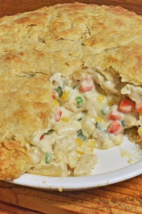 Then add the milk and stir. Old Fashioned Chicken Pot Pie Recipe with Onion, Milk ...